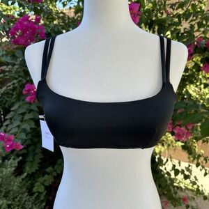 NWT Andie Swim Rockaway Top‎ Classic Black Bikini Top Moderate Coverage Medium